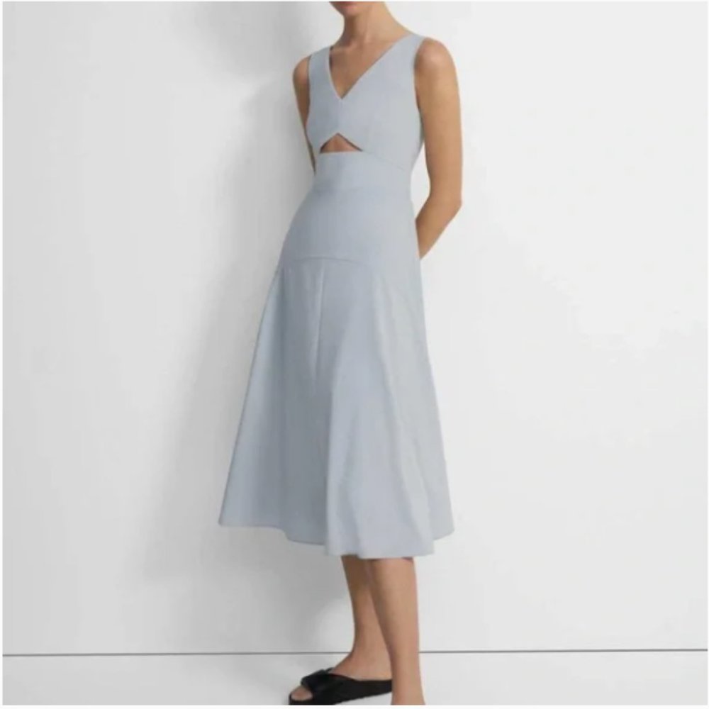 Theory Harbour Cut out Midi Dress - Picture 2 of 6